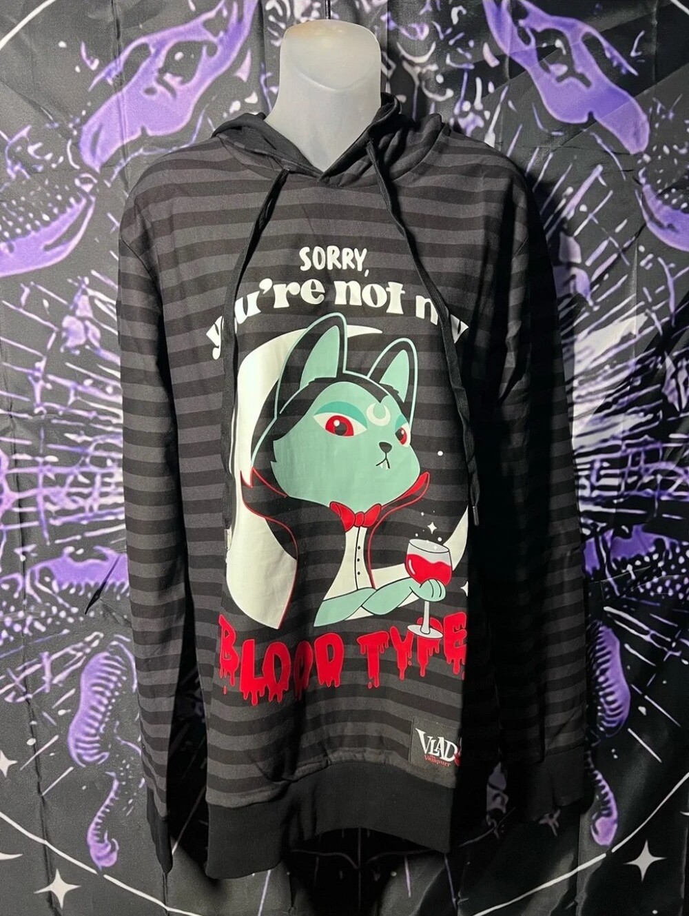 Killstar Sorry You’re Not My Blood Type vlad Graphic Hoodie Xs oversized